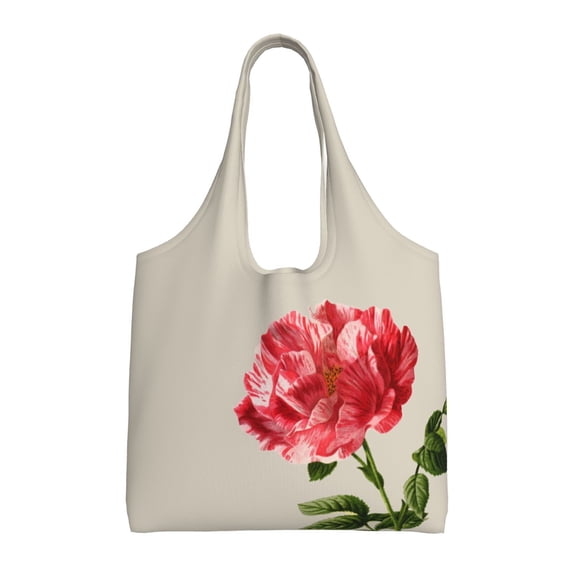 XMXT Canvas Tote Bag, Vintage Art Roses Large Handbag for Women, Shopping Working Travel