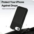 thumbnail image 2 of Detachable Wallet Case for iPhone 16e Card Slots Holder, Premium PU Leather Magnetic Cover Compatible with Mag-Safe, Shockproof Removable Flip Kickstand Protective Case, Black, 2 of 6