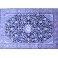 thumbnail image 1 of Ahgly Company Machine Washable Indoor Rectangle Medallion Blue Traditional Area Rugs, 3' x 5', 1 of 4