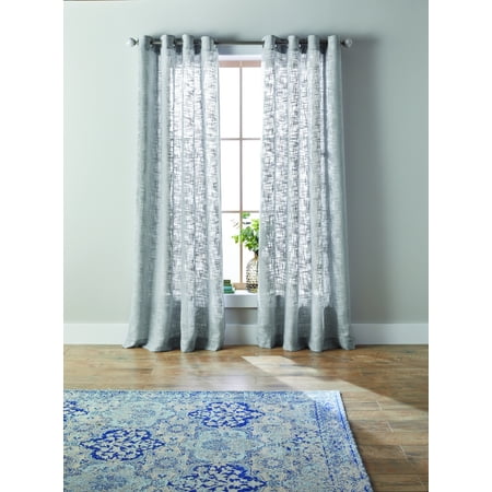 Ultimate Shears - Better Homes & Gardens Slub Sheer Single Window Curtain Panel