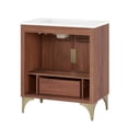 thumbnail image 4 of Modway Daylight 30" Solid Mango Wood Bathroom Vanity in White/Walnut, 4 of 7