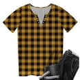 thumbnail image 5 of GrRotKP Shirts for Women Basic Tees Dressy Crew Neck Womens Going Out Tops Casual Short Sleeve Blouses Checkered Print Tunic Tops 2025 Summer Ladies Tops XL, 5 of 5