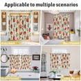 thumbnail image 5 of Red Strawberry Kitchen Curtains Window Panels, Summer Fruits Farmhouse Leaves Floral Retro Insulated Window Treatment Curtain, Grommet Curtains for Bedroom/Living Room/Bathroom, 2 Piece 27.5"Wx39"L, 5 of 8