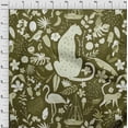 thumbnail image 4 of oneOone Polyester Spandex Dark Olive Green Fabric Tropical Animal Sewing Craft Projects Fabric Prints By Yard 56 Inch Wide, 4 of 4