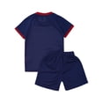 thumbnail image 4 of HULIJA Kids Boys Football Uniform Soccer Jersey Sport Athletic Shirts Undershirt with Drawstring Navy Blue M, 4 of 7