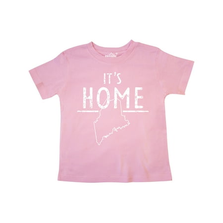 

Inktastic It s Home- Maine State Outline Distressed Text Gift Toddler Boy or Toddler Girl T-Shirt