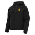 thumbnail image 2 of Women's Antigua  Black Wyoming Cowboys Universe Full-Zip Hooded Puffer Jacket, 2 of 3