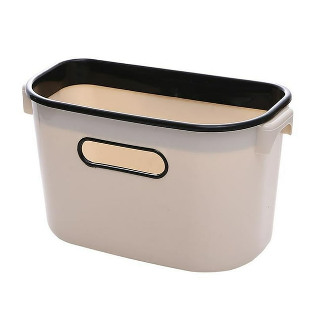 Poubelle de Salle de Bain Suspendue Petite sous l'Évier, Plastique Beige 26x16x13 cm pour Déchets Alimentaires de Cuisine, Poubelle de Comptoir, Rangement Intérieur