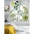 thumbnail image 3 of Green Leaves Sheer Curtains 72 Inch Length 2 Panels Set Window Treatments, Summer Botanical Farmhouse Watercolor Leaf Rod Pocket Semi Curtains for Living Room/Bedroom/Kitchen Décor, 104"W x 72"L, 3 of 7