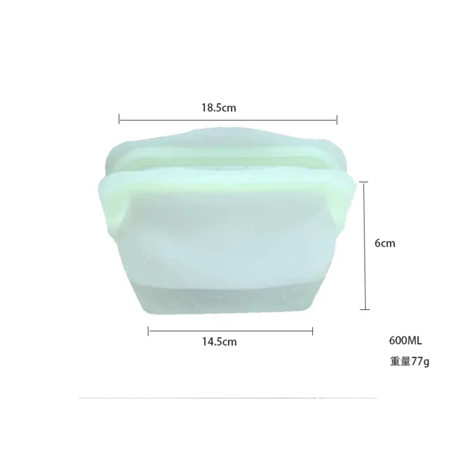 Everbag Silicone Storage, Ever Bag Food Storage, Leak-Proof Upright Freezer Bags, Odor-Proof, High-Temperature Resistant, Reusable Silicone Storage Bags (Purple, 600ml)