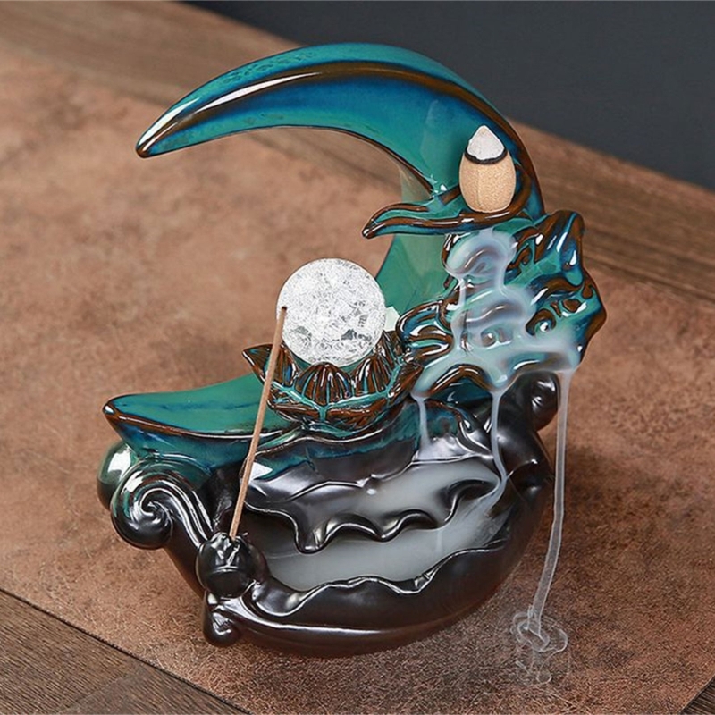 Waterfall Incenses Holder Backflow Ceramic Incenses Burners Porcelains Censer Incenses Stick Stand