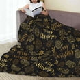 thumbnail image 6 of Salouo Gold Pinecone Merry Christmas Print Bed Blankets,Flannel Blanket Comfortable Air Conditioning Blanket Lightweight Blanket for Sofa Bed Travel & Couch -50"x40", 6 of 8