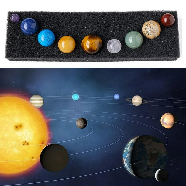 9x Crystal Ball of Nine Planets in The Solar System DeskDecor For