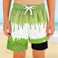 thumbnail image 2 of Boys Swim Trunks with Compression Liner Quick Dry Casual Bathing Suit for Kids Swim Shorts 9-10 Years, 2 of 8