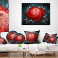 thumbnail image 4 of Designart Fractal Red N Blue Flower - Floral Throw Pillow - 16x16, 4 of 5
