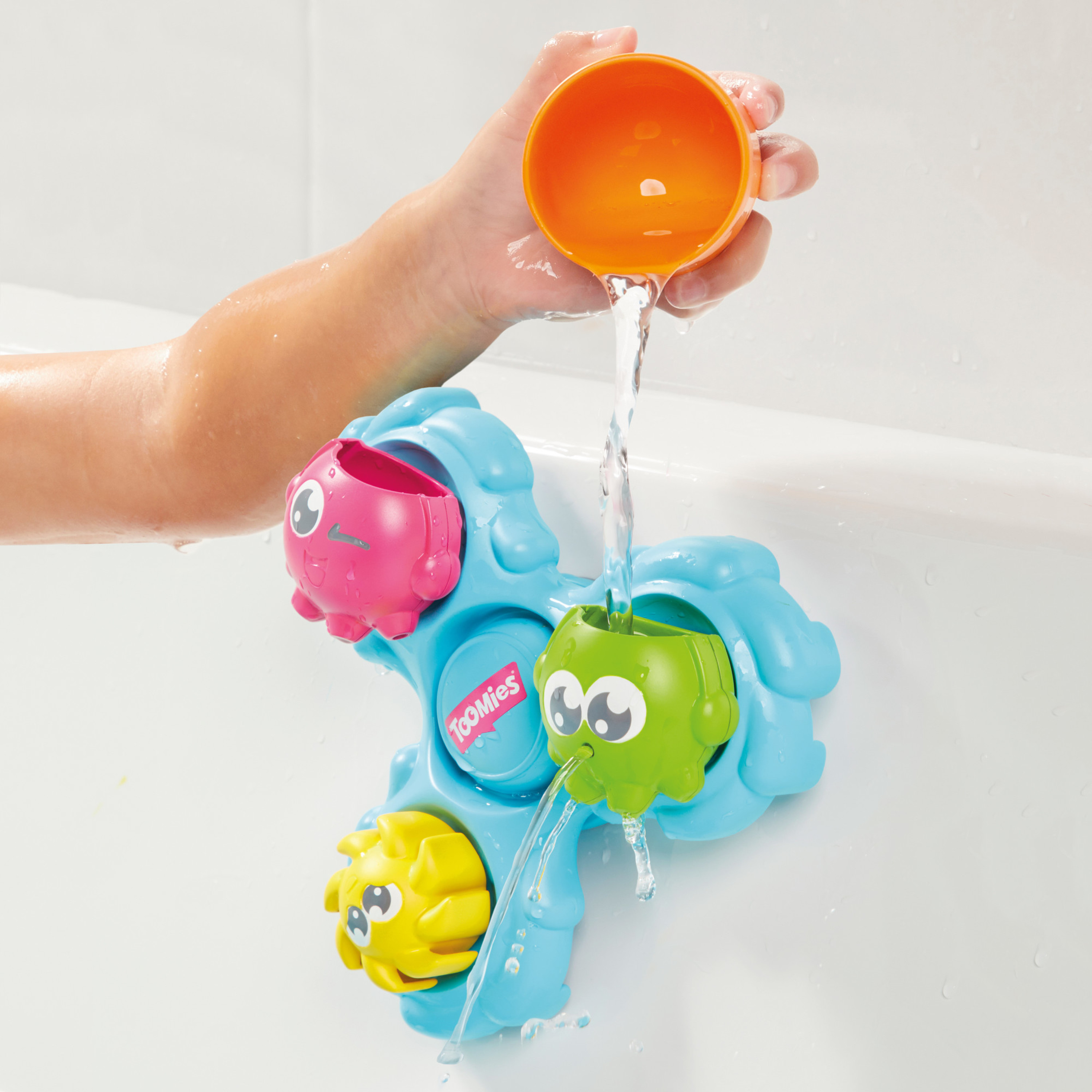 TOMY Toomies Spin And Splash Octopals Bath Toy, Colorful and Fun Toddler Bath Toys - image 4 of 6