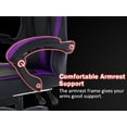 thumbnail image 3 of Purple Pro Gaming Chair w/ Footrest - 400lb Heavy Duty Ergonomic Computer Chair, PU Leather Recliner for Big & Tall Adults, 90°-155° Adjustable, 3 of 16