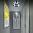 thumbnail image 5 of Diisunbihuo Modern Mini Led Chandelier Semi Flush Mount Crystal Lighting Ceiling Crystal Lamp for Bedrooms Dinning Rooms Hallway(Round White), 5 of 5