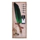 thumbnail image 2 of Pluma estilográfica de aleación de zinc, alta suavidad, colores elegantes, estilo retro europeo, pluma para escribir, dibujar, verde, 2 of 14
