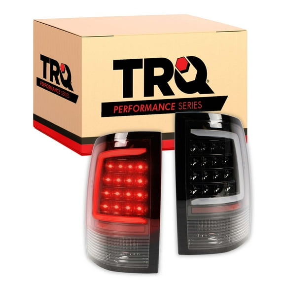 TRQ Performance Tail Light Clear Lens Black Housing LED C Tube Bar for Ram Truck LTA71047