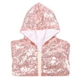 thumbnail image 4 of WOYY Little Girls Sequin Jacket Full Zip Hooded Coat Performance Kids Sports Outerwear, 4 of 6