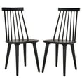 thumbnail image 3 of Safavieh Burris Traditional Wood Dining Side Chairs, Matt Black (Set of 2), 3 of 8