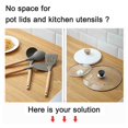 thumbnail image 6 of Spoon Rest for Kitchen Counter, Cooking Ladle/Spatula/Spoon Holder for Stove Top, Utensil Rest for Countertop, Kitchen and Grill Utensil and Lid Holder, No Mess Rack with Drip Pad,Blue, 6 of 9