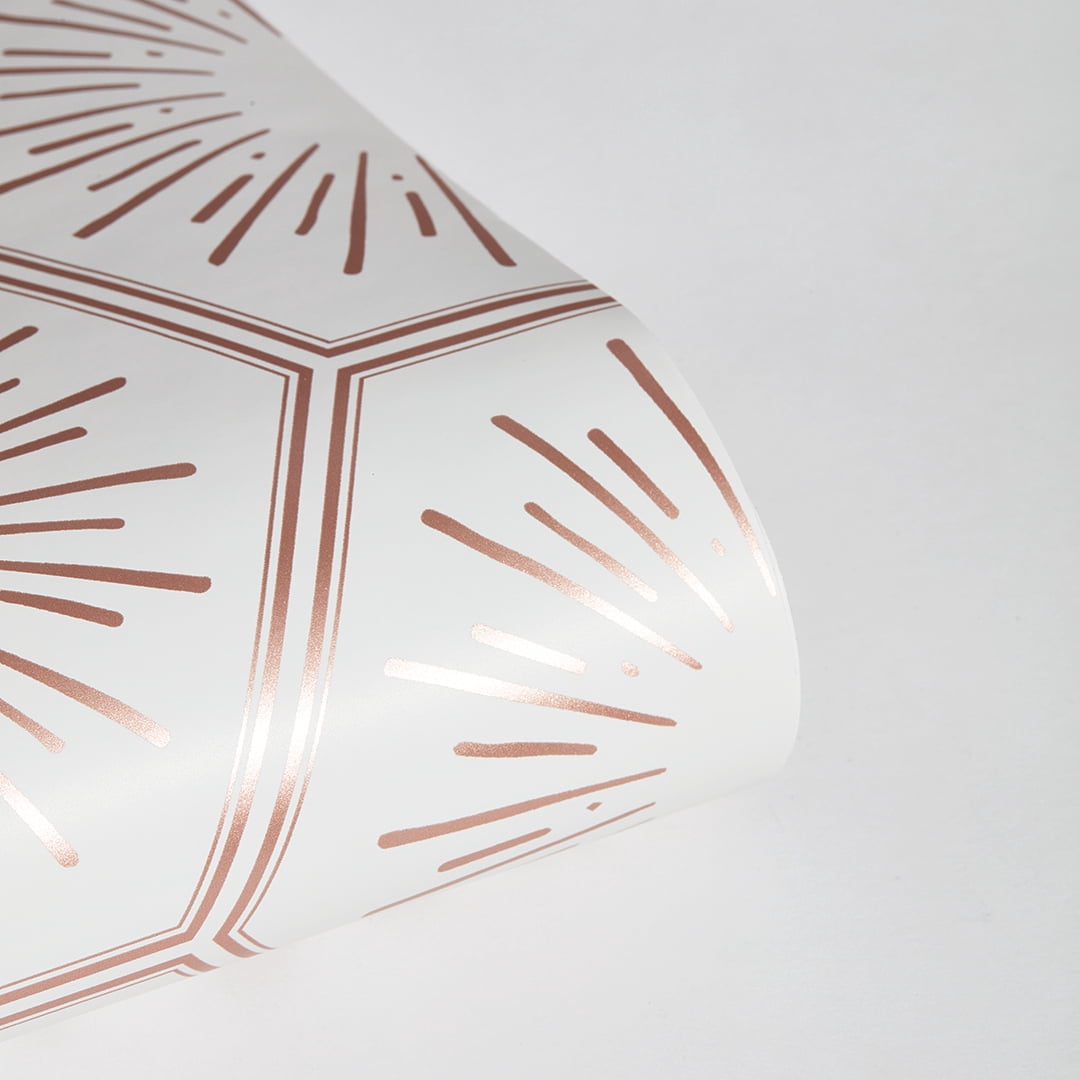 Tempaper Hello Sunshine Metallic Bronze Peel and Stick Wallpaper, 20.5" x 16.5'