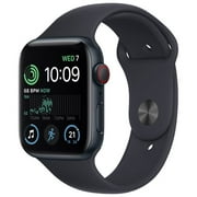 Refurbished (Good) - Apple Watch SE (GPS + Cellular) 44mm Midnight Aluminum Case with Midnight Sport Band (2022)