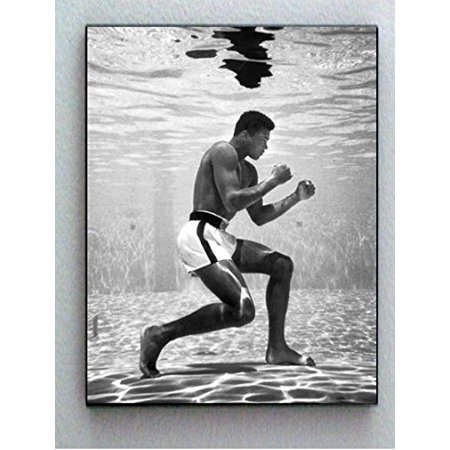 Rare Signed Photo - Rare Framed 1961 Muhammad Ali Training Underwater Vintage Photo. Jumbo Giclée Print