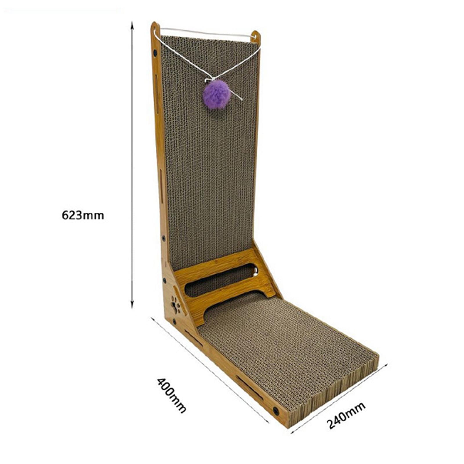 Cat Scratch Pad Lounge Scratching Pet Toy Cushion Corrugated Scratching Bed Cat Scratcher for Small Medium Large Cats Kitty 62.3x40x24cm Ball