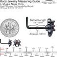 thumbnail image 4 of Body Candy 20 Gauge Nose Ring - 316L Stainless Steel L-Shape Nostril Stud Sleek Spider Black for Women Men, 4 of 4