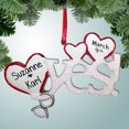 thumbnail image 1 of She Said YES with White & Red Hearts - Personalized Ornament - Just Married - First Christmas - 1st Xmas - Perfect Stocking Stuffer - Great Gift Ideas, 1 of 2