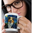 thumbnail image 2 of 3drose, Australian Shepherd Portrait in Post-impressionism Style, 11oz Mug, 2 of 6