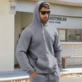 thumbnail image 5 of Oversized Hoodies for Men Unisex Long Sleeve Solid Sweatshirts Dark Gray S, 5 of 8