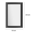 thumbnail image 4 of GODCHAR Framed Tempered Glass Bathroom Vanity Rectangular Mirror 24"x16", Black, 4 of 9