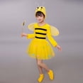 thumbnail image 6 of JAJAHO Girls Bee Animals Dress Up Outfits Long Sleeve Tutu Mini Dress With Hat Wings Socks Magic Wand 5PCS Set For Kids 1-10 Years Cozy Outfit, 6 of 6