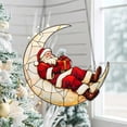 thumbnail image 4 of Papá Noel En La Luna Decoraciones Navideñas Para Ventanas Navidad Bonita Colgante Para Ventana Interior Colgante De Vidriera De Invierno, 4 of 7