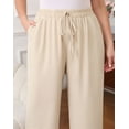 thumbnail image 5 of Daystry Womens Wide Leg Lounge Pants High Waisted Drawstring Casual Lightweight Loose palazzo pants with Pockets, 5 of 15