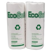 Wausau EcoSoft 11x9 Household Roll Paper Towels, White, 100 count, (Pack of 30)