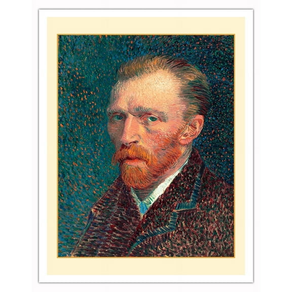 Van Gogh Self-Portrait - From an Original Color Painting by Vincent van Gogh c.1887 - Fine Art Matte Paper Print (Unframed) 11x14in