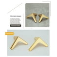 thumbnail image 4 of 4 Pieces Household Sofa Couch Coffee Leg Living Table Steel Leg Bathroom Modern Triangular Legs Furniture Accessories Hardware Silver 17cm, 4 of 9