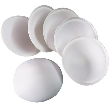 3 Pairs Round Bra Insert Breathable Sponge Bra Inserts Cup Push Up Sports Bra Pad Breast Enlargement Enhancer Shaper for Women Girls (White) (Best C Cup Breasts)