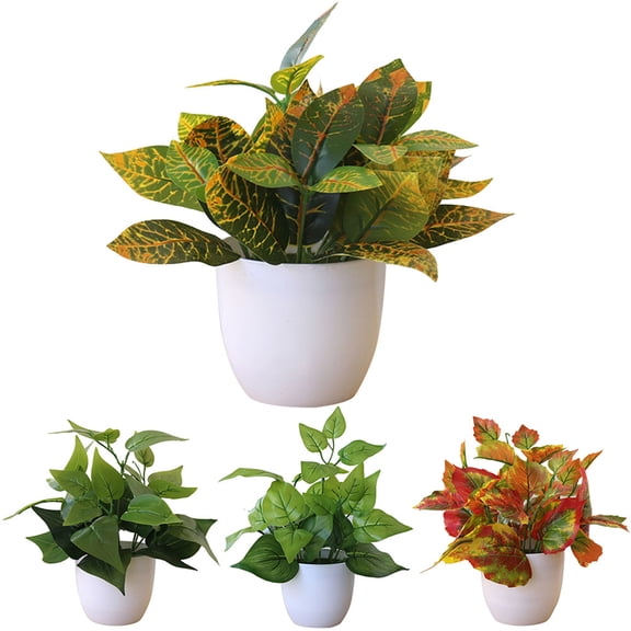 Cheers.US Artificial Plastic Potted Mini Plants Fake Bonsai for Bathroom Home Wedding Decor