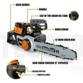 thumbnail image 7 of TECCPO Cordless Chainsaw, 40V 12-Inch Electric Chainsaw, High Performance Motor, 2.5Ah Samsung Battery and Charger Included, 26.24ft/s Chain Speed, Oregon Chain, for Cutting Trees and Wood-TDCS01A, 7 of 7