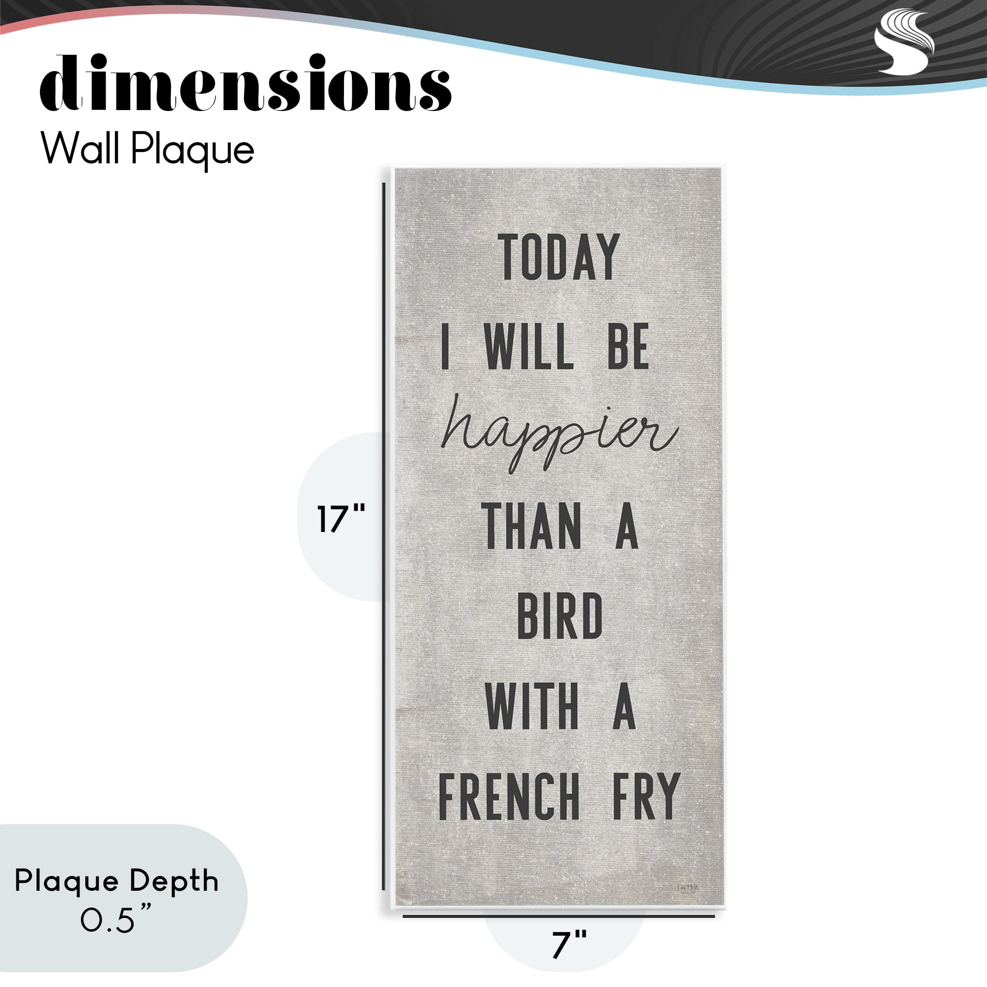 Stupell Industries Bird With A French Fry Wall Plaque Art, design by Lux + Me Designs