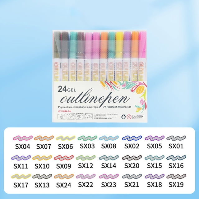 BotaniNest Tip Outline Marker For Precision Line Work And Color Coding Crafting Stationery For Writing Drawing And Labeling 2ml