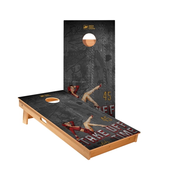 Skip's Garage | Take Off Time Cornhole Boards | Includes (2) Boards | Resin Bags | NO Accessories