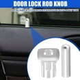 thumbnail image 2 of 1 Set No.51211805643/51216754240 Door Lock Rod Knob and Locking Button Cover for BMW 328i Silver Tone, 2 of 7