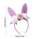 thumbnail image 3 of Diadema con orejas de conejo y tocado de flores para fiesta infantil, accesorio para el cabello de Pascua, diadema de plástico, 3 of 6